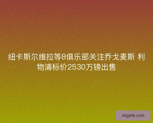 纽卡斯尔维拉等8俱乐部关注乔戈麦斯 利物浦标价2530万镑出售