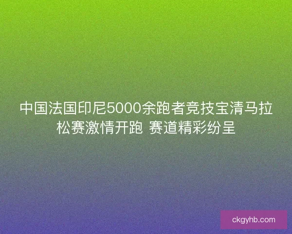 中国法国印尼5000余跑者竞技宝清马拉松赛激情开跑 赛道精彩纷呈